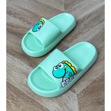 Gemre Green children's flip-flops with Milos print | Shoptok.si