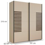Rauch Möbel Omara Z Drsnimi Vrati Barea, Barva Šampanjca | Shoptok.si