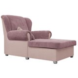 Ropez Rožnat ležalnik iz rebrastega žameta Lord – | Shoptok.si