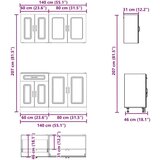 vidaXL 4-dijelni set kuhinjskih ormarića Kalmar konstruiranog drva | shoptok.hr
