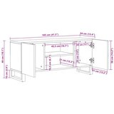 TV ormarić 105 x 34 x 46 cm od grubog masivnog drva manga | shoptok.hr
