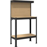  Radne klupe s policom Crna 81 x 41 x 145 cm Konstruirano drvo | shoptok.hr
