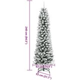 vidaXL Umjetno usko božićno drvce sa snijegom 240 cm PVC i PE | shoptok.hr