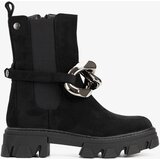 Gemre Black ankle boots with a gold chain Gareau | Shoptok.si
