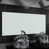 vidaXL Kuhinjska zaščitna obloga bela 90x40 cm kaljeno steklo Cene