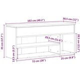  Klupa za cipele crni hrast 102x30 5x45 cm izrađeno drvo | shoptok.hr