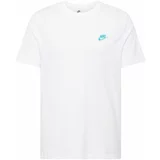 Nike Sportswear Majica 'CLUB' tirkiz / bijela