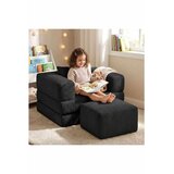 Atelier Del Sofa Puflu dečija sofa na razvlačenje 90 × 70 cm, crna Cene