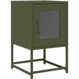 vidaXL Nočna omarica olivno zelena 36x39x60,5 cm Hladno valjano jeklo | Shoptok.si