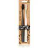 Natural Family CO. twin Pack Bio Toothbrush - Pirate Black & Ivory Desert