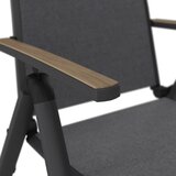 Ambia Garden ZLOŽLJIV VRTNI SEDEŽ aluminij siva, naravne barve | Shoptok.si