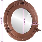  Viseće zidno ogledalo Ø 38 cm od aluminija i stakla | shoptok.hr