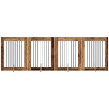  Vrata za pse s postoljem 4 pcs Staro drvo 80 x 100 cm | shoptok.hr