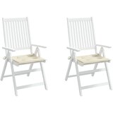  Jastuci za vrtne stolice 2 kom krem 40x40x4 cm od tkanine | shoptok.hr