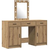  Set toaletnog stola s LED rasvjetom u 3 dijela Artisan hrast inženjersko drvo | shoptok.hr