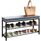 MID.YOU Regal Za Čevlje Taliro, Črna, Barva Hrasta | Shoptok.si