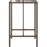 Vanjski barski stol smeđi 70 x 70 x 110 cm od poliratana | shoptok.hr