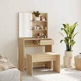  The Living Store Toaletna mizica komplet sonoma hrast 74,5x40x141 cm - Komplet Toaletnih Mizic, (21441857) Cene