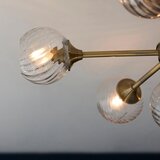  Endon 103171 - Luster na šipci ALLEGRA 6xE14/7W/230V mesing/prozirno | Eponuda.com