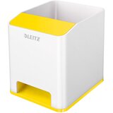 Čaša za olovke pvc četvrtasta wow leitz 53631016 bijela/žuta | shoptok.hr
