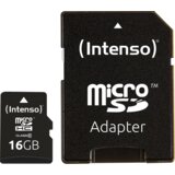 Intenso Micro SD kartica 16 GB, razred 10 (SDHC & SDXC) z adapterjem - SDHCmicro+ad-16GB/Class10 | Shoptok.si