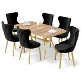 Hanah home trpezarijski set, 7 dijelova, crni Slike