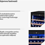 Klarstein Illuminosa vgradni hladilnik za vino | Moderno | UV-zaščita | 61 litrov | 19 steklenic | 60 cm | Shoptok.si