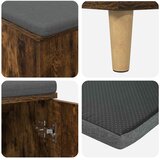  Klupa za hodnik s jastukom Dimljeni Hrast 60 x 38 x 46 cm | shoptok.hr