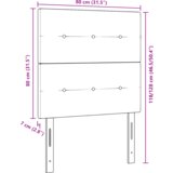 vidaXL LED vzglavje Črna 80 cm Tkanina | Shoptok.si