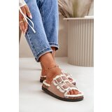 Boto Women's Slippers Slides With Buckles And Fur Beige Ezilena | ePonuda.com