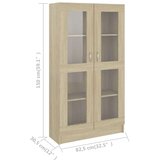 Vitrina boja hrasta sonome 82,5 x 30,5 x 150 cm od iverice | shoptok.hr