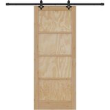  Klizna vrata Prirodna i crna 86 x 211 cm Masivna borovina | shoptok.hr