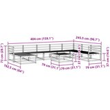  Set vanjskih sofa 9 pcs Bijela Čvrsto drvo akacije | shoptok.hr