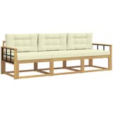  Set vanjskih sofa 3 kom. Bijela i krem Poliester | shoptok.hr