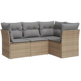 4-dijelni set vrtnih sofa s jastucima bež od poliratana | shoptok.hr