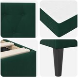  Okvir kreveta s madracem Tamnozelena 140 x 190 cm Baršun | shoptok.hr