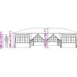 vidaXL Šotor za Zabave z 12 Zelenimi Stranicami 8x4 m PE | Shoptok.si