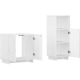  Set ormarića za kupaonicu 2 kom. Bijela Prerađeno drvo | shoptok.hr