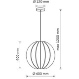  Luster na sajli SENSAI 1xE27/20W/230V prečnik 40 cm bež | Eponuda.com