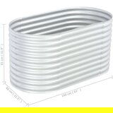  Visoka greda 160x80x81 cm pocinkano jeklo srebrna | Shoptok.si