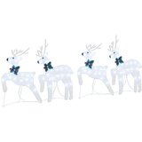 vidaXL LED irvasi 4 pcs Srebrno 45 x 19 x 65 cm tkanina | shoptok.hr