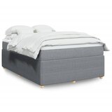 vidaXL Box spring posteljni z vzmetnico svetlo siv 140x190 cm blago | Shoptok.si