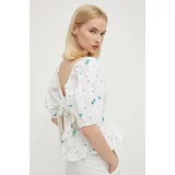 Barbour Bombažna majica Summer Shop ženska, bela barva, LSH1603