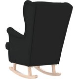  Stolica za ljuljanje 74x90x102 cm od tkanine crna | shoptok.hr