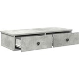 vidaXL Stenska polica s predali betonsko siv 80x34x17 cm inž. les | Shoptok.si