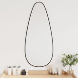 vidaXL Stensko ogledalo črno 80x35 cm | Shoptok.si
