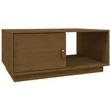 Maison Chic Klubska mizica - kavna mizica - Nizka mizica medeno rjava 80x50x35,5 cm trdna borovina, (21754440) Cene