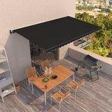 vidaXL Avtomatsko zložljiva tenda 500x350 cm antracitna | Shoptok.si