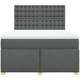  Krevet s oprugama i madracem tamnosivi 140x190 cm od tkanine | shoptok.hr