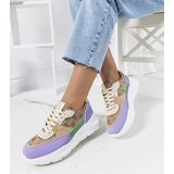 Gemre Beige and purple women's sneakers Elyne | Shoptok.si